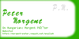 peter morgent business card